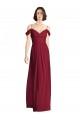 Soft Chiffon Off the Shoulder Long Sleeveless Bridesmaid Dresses Southampton