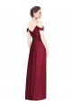 Soft Chiffon Off the Shoulder Long Sleeveless Bridesmaid Dresses Southampton