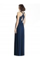 Dark Navy Chiffon V-Neck Long Floor Length Sleeveless Bridesmaid Dress Southampton