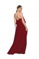 Open Back Chiffon Spaghetti Straps Long Sleeveless Bridesmaid Dress Southampton