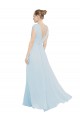 Sea Glass Soft Chiffon V-Neck Long Sleeveless Bridesmaid Dress Southampton