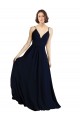 Chiffon V-Neck Long Sleeveless Bridesmaid Dress & Gowns Southampton