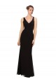 Black Soft Chiffon V-Neck Long Sleeveless Bridesmaid Gown Southampton