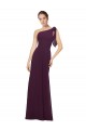 Soft Chiffon One Shoulder Long Sleeveless Bridesmaid Dresses Southampton