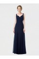 Low Back Lxue Chiffon Sweetheart Long Sleeveless Bridesmaid Dress Southampton