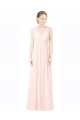 V-Back Soft Chiffon Sweetheart Long Sleeveless Bridesmaid Dress Southampton