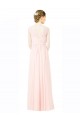 V-Back Soft Chiffon Sweetheart Long Sleeveless Bridesmaid Dress Southampton