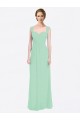 V-Back Soft Chiffon Sweetheart Long Cap Sleeves Bridesmaid Dress Southampton