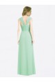 V-Back Soft Chiffon Sweetheart Long Cap Sleeves Bridesmaid Dress Southampton