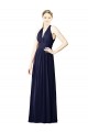 Keyhole Back Chiffon Halter Neck Long Sleeveless Bridesmaid Dresses Southampton
