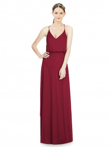 Soft Chiffon V-Neck Long Sleeveless Evening Gowns / Bridesmaid Dress Southampton