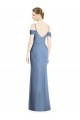 Open Back Soft Chiffon Off the Shoulder Long Cold Shoulder Formal Evening Gown / Bridesmaid Dress Southampton