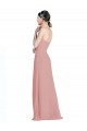 Low Back Soft Chiffon Sweetheart Long Sleeveless Bridesmaid Dress / Formal Dress Southampton