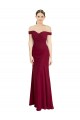 Soft Chiffon Off the Shoulder Long Sleeveless Black Tie Prom Dress / Bridesmaid Dress Southampton