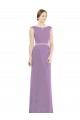 Low Back Soft Chiffon Boat Neck Long Sleeveless Formal Dress / Bridesmaid Dress Southampton