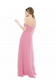 Soft Chiffon Off the Shoulder Long Cap Sleeves Formal Dress / Bridesmaid Dress Southampton