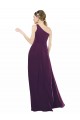 Grape Chiffon One Shoulder Long Sleeveless Bridal Party Dress / Evening Dress Southampton