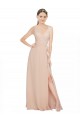 Luxe Chiffon V-Neck Long Sleeveless Bridesmaid Dress / Evening Dress Southampton