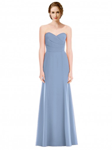 Mermaid Soft Chiffon Sweetheart Long Sleeveless Bridesmaid Dress Southampton