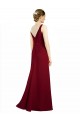 Burgundy Chiffon V-Neck Long Sleeveless Bridesmaid Dress / Evening Dress Southampton