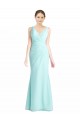 Soft Chiffon & Lace V-Neck Long Sleeveless Bridesmaid Dress Southampton