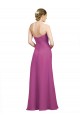 Low Back Wild Berry Soft Chiffon Sweetheart Long Sleeveless Bridesmaid Dress Southampton
