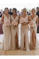 Low Back Soft Chiffon V-Neck Long Sleeveless Bridesmaid Dress Southampton