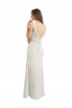 V-Back Soft Chiffon & Satin Boat Neck Long Sleeveless Bridesmaid Dress Southampton