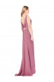 Low Back Soft Chiffon Sweetheart Long Sleeveless Prom Dress / Bridesmaid Dress Southampton