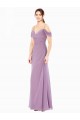 Soft Chiffon Off the Shoulder Long Sleeveless Bridesmaid Dress / Formal Dress Southampton