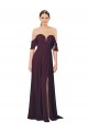 Soft Chiffon Sweetheart Long Cold Shoulder Formal Dress / Bridesmaid Dress Southampton