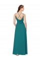 Open Back Soft Chiffon High Neck Long Sleeveless Bridesmaid Dress Southampton