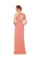 Keyhole Back Desert Rose Soft Chiffon V-Neck Long Sleeveless Bridesmaid Dress Southampton