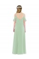 Sheath Soft Chiffon Off the Shoulder Long Sleeveless Bridesmaid Dress Southampton
