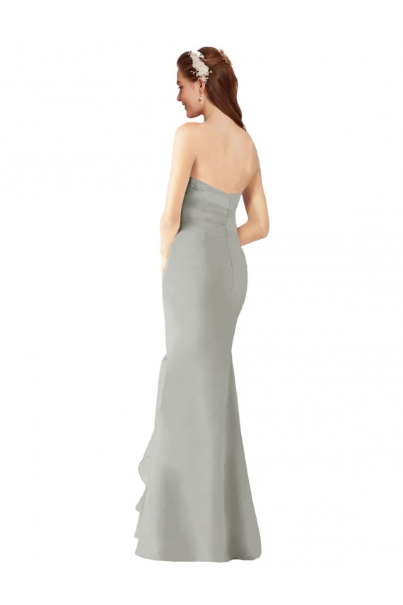 Dark Navy Soft Chiffon Sweetheart Long Sleeveless Bridesmaid Dress Southampton