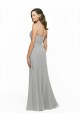 Silver Chiffon Spaghetti Straps Long Sleeveless Bridesmaid Dress Southampton