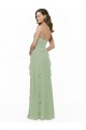 A-Line Soft Chiffon Spaghetti Straps Long Sleeveless Bridesmaid Dress Southampton