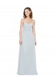 Frost Soft Chiffon Spaghetti Straps Long Sleeveless Bridesmaid Dress Southampton