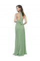 Soft Chiffon Halter Neck Long Sleeveless Formal Dress / Bridesmaid Dress Southampton