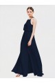 Chiffon Halter Neck Long Floor Length Sleeveless Formal Dress / Bridesmaid Dress Southampton