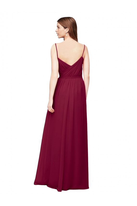 Soft Chiffon V-Neck Long Sleeveless Bridesmaid Dress / Formal Dress Southampton
