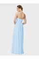 Light Sky Blue Soft Chiffon Sweetheart Long Sleeveless Formal Dress / Bridesmaid Dress Southampton