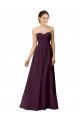 Grape Chiffon Sweetheart Long Sleeveless Bridesmaid Dress / Evening Dress Southampton
