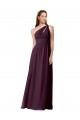 Chiffon One Shoulder Long Floor Length Sleeveless Bridesmaid Dress Southampton