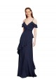 Chiffon Off the Shoulder Long Sleeveless Formal Dresses / Bridesmaid Dresses Southampton