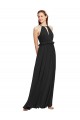 Keyhole Back Sheath Soft Chiffon Halter Neck Long Sleeveless Bridesmaid Dress Southampton