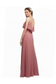 V-Back Chiffon Spaghetti Straps Long Floor Length Sleeveless Bridesmaid Dress Southampton