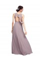 Open Back Chiffon V-Neck Long Sleeveless Wedding Guest Dress Southampton