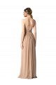 Open Back Soft Chiffon Halter Neck Long Sleeveless Bridesmaid Dress / Formal Dress Southampton