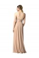 Open Back Dark Navy Soft Chiffon Sweetheart Long Sleeveless Evening Dress / Bridesmaid Dress Southampton